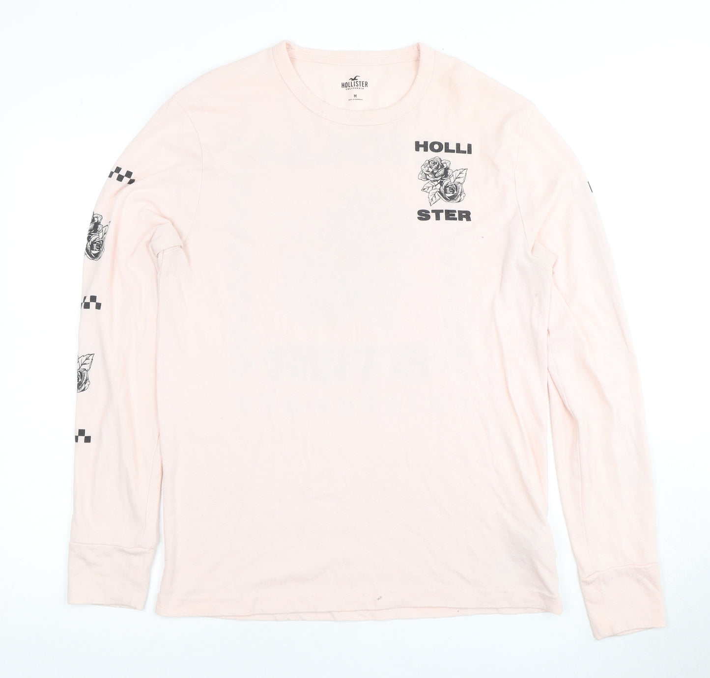 Hollister Pink Long Sleeve Jersey T-Shirt M