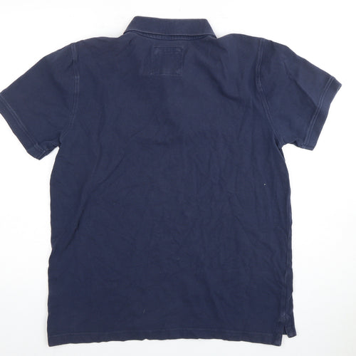 J.Crew Men's Blue Cotton Polo Shirt - M