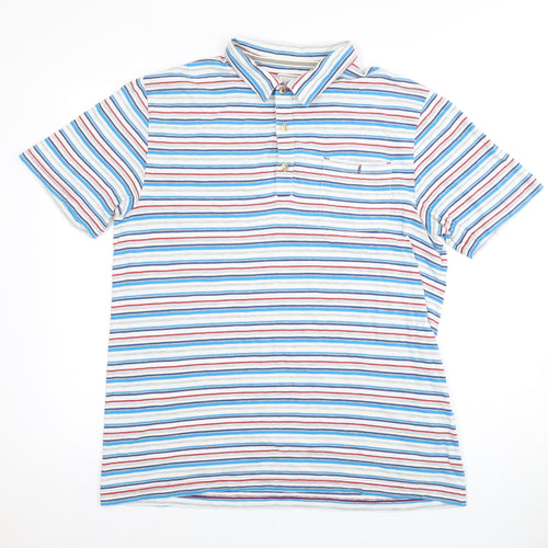 John Lewis Men's Multicoloured Striped Polo, S