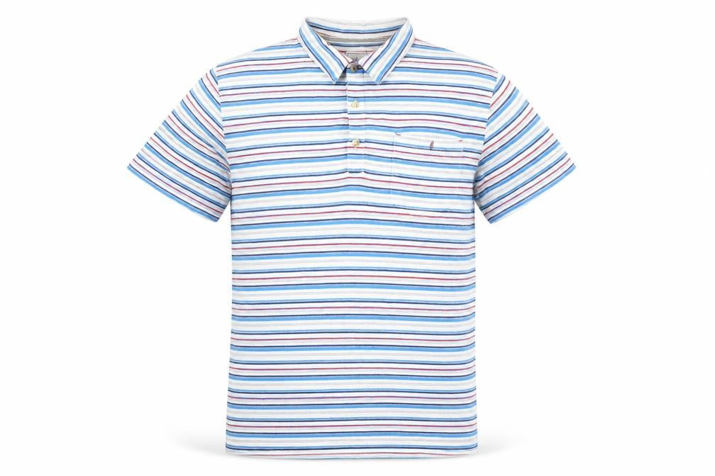 Front view of John Lewis Men's Multicoloured Striped Polo, S