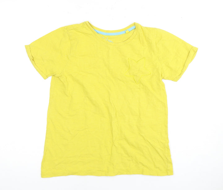 Boden Girls Yellow Cotton Crew Neck T-Shirt 11-12 Years