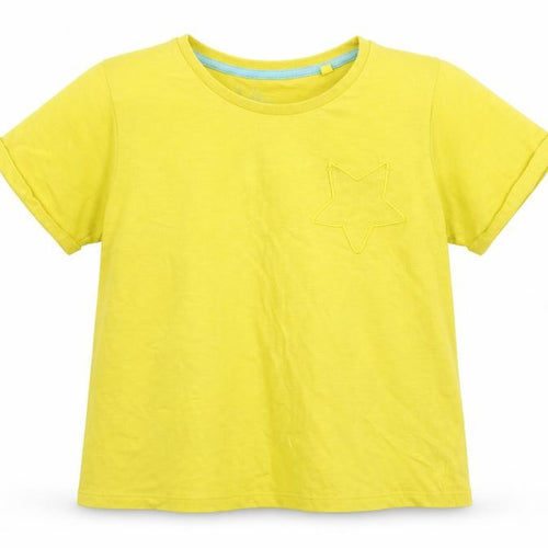 Boden Girls Yellow Cotton Crew Neck T-Shirt 11-12 Years