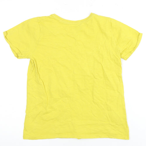 Boden Girls Yellow Cotton Crew Neck T-Shirt 11-12 Years