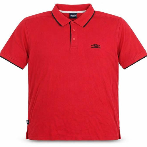Umbro Men's Red Polo Shirt, Size L, Casual Style