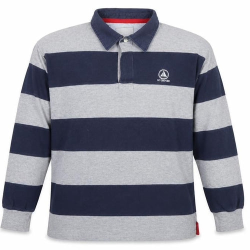 Ivy Oxford Men's Blue & Grey Striped XL Polo