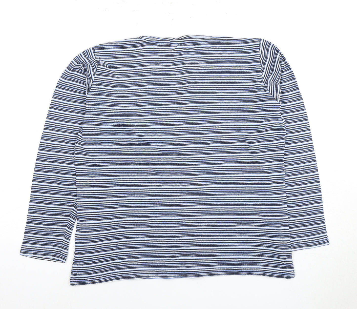 Isle Women’s Blue Striped T-Shirt - Size M 14-16