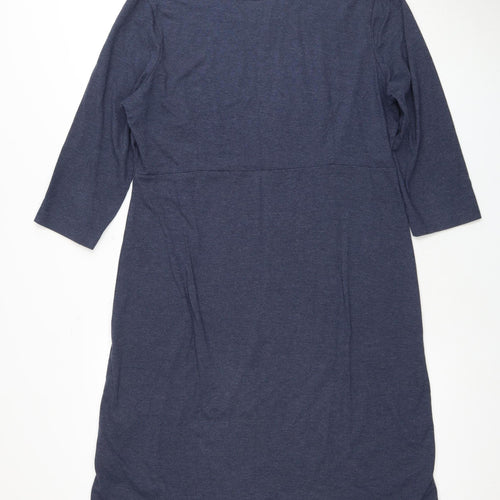 Weird Fish Women's Blue Shift Dress, Size 16, Casual