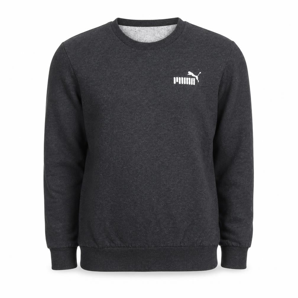 Front view of Puma Men's Black XS Sweatshirt Pullover with Logo