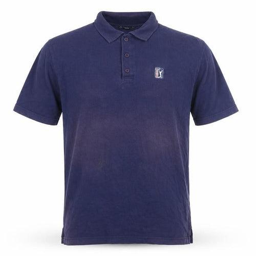 PGA TOUR Men's Blue Polo Shirt Size L with Logo