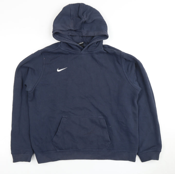 Nike Boys Blue Pullover Hoodie XL with Logo Accents