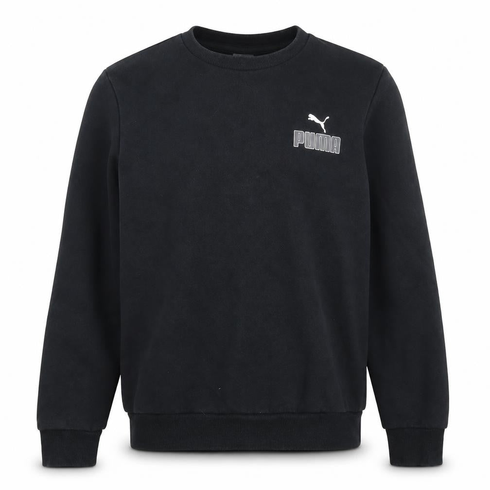 Front view of Puma Men's Black XS Pullover Sweatshirt - Comfortable & Stylish