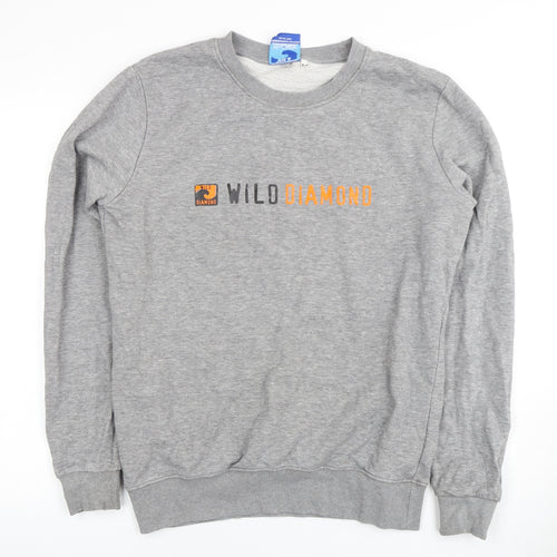 Wild Diamond Men's Grey Pullover Sweatshirt M