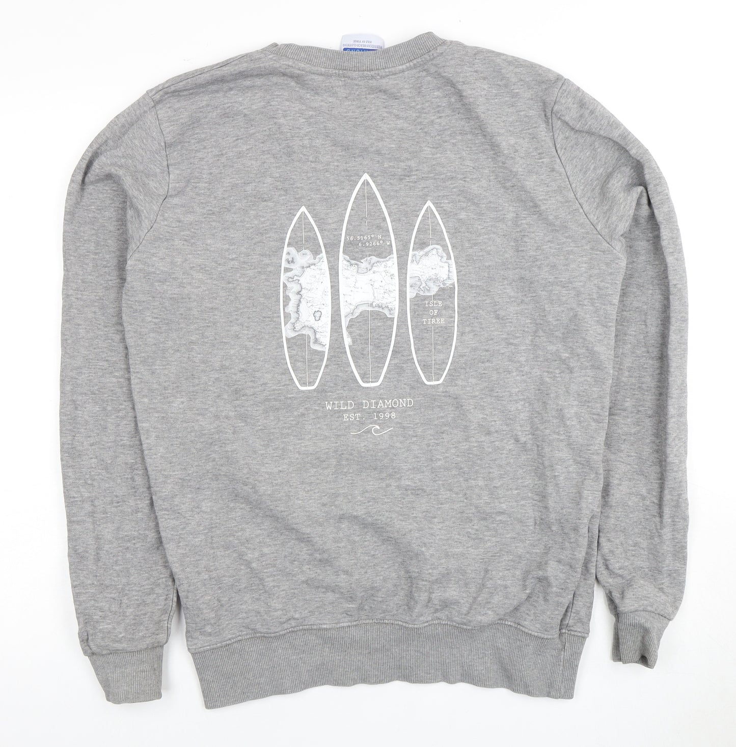 Wild Diamond Men's Grey Pullover Sweatshirt M