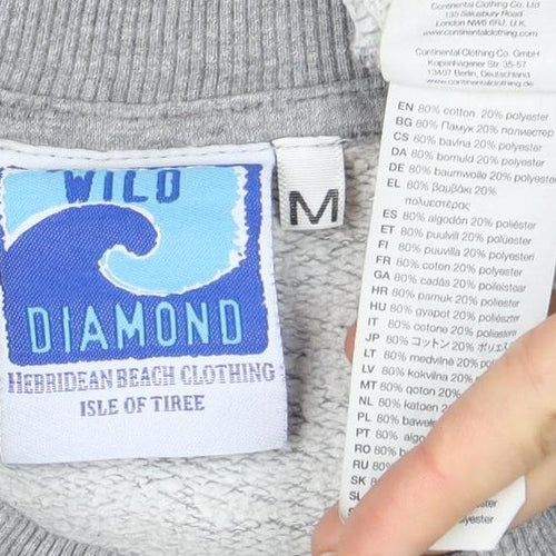 Wild Diamond Men's Grey Pullover Sweatshirt M