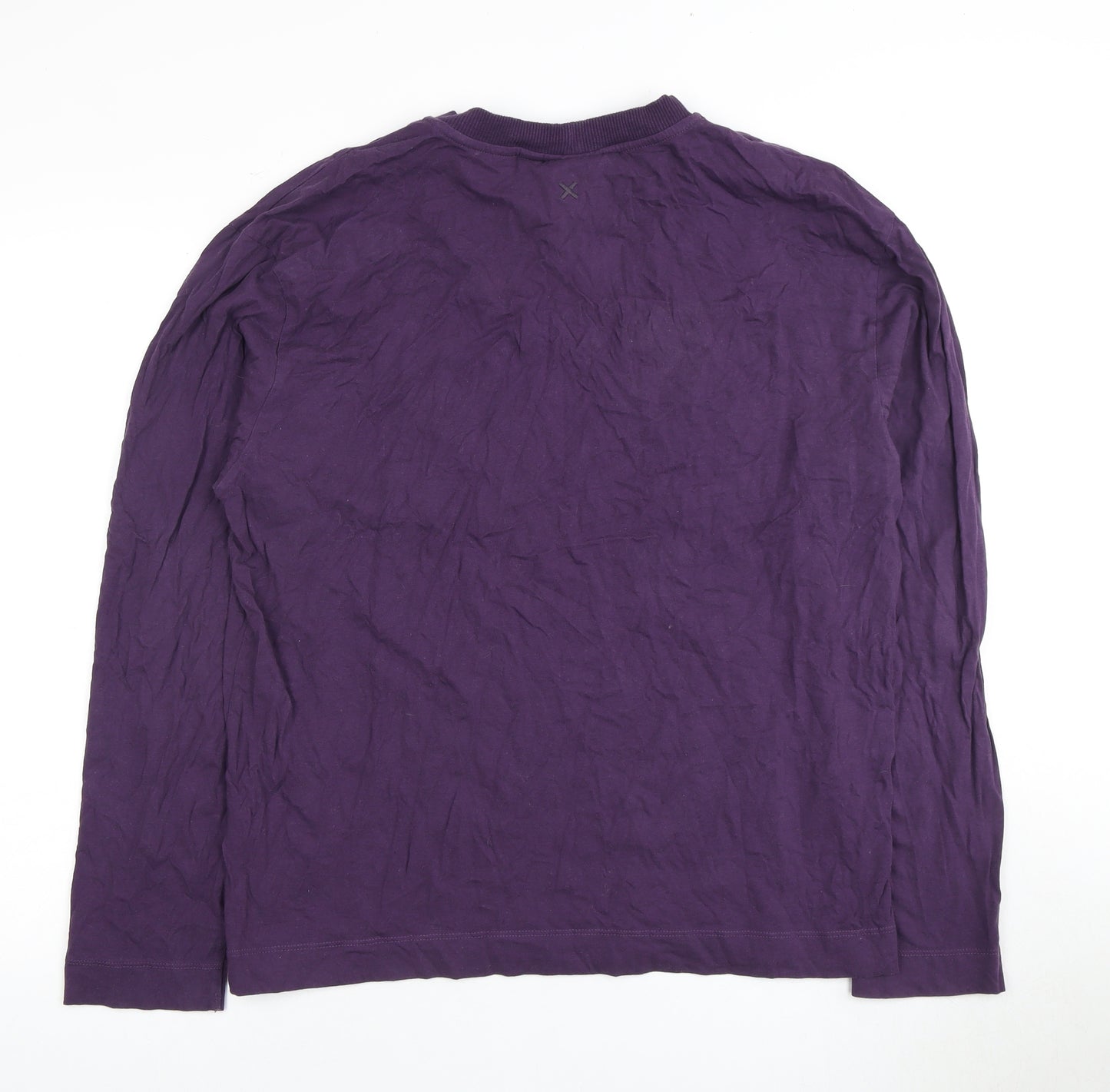 Collusion Men's Purple XL Long Sleeve Crew Neck T-Shirt