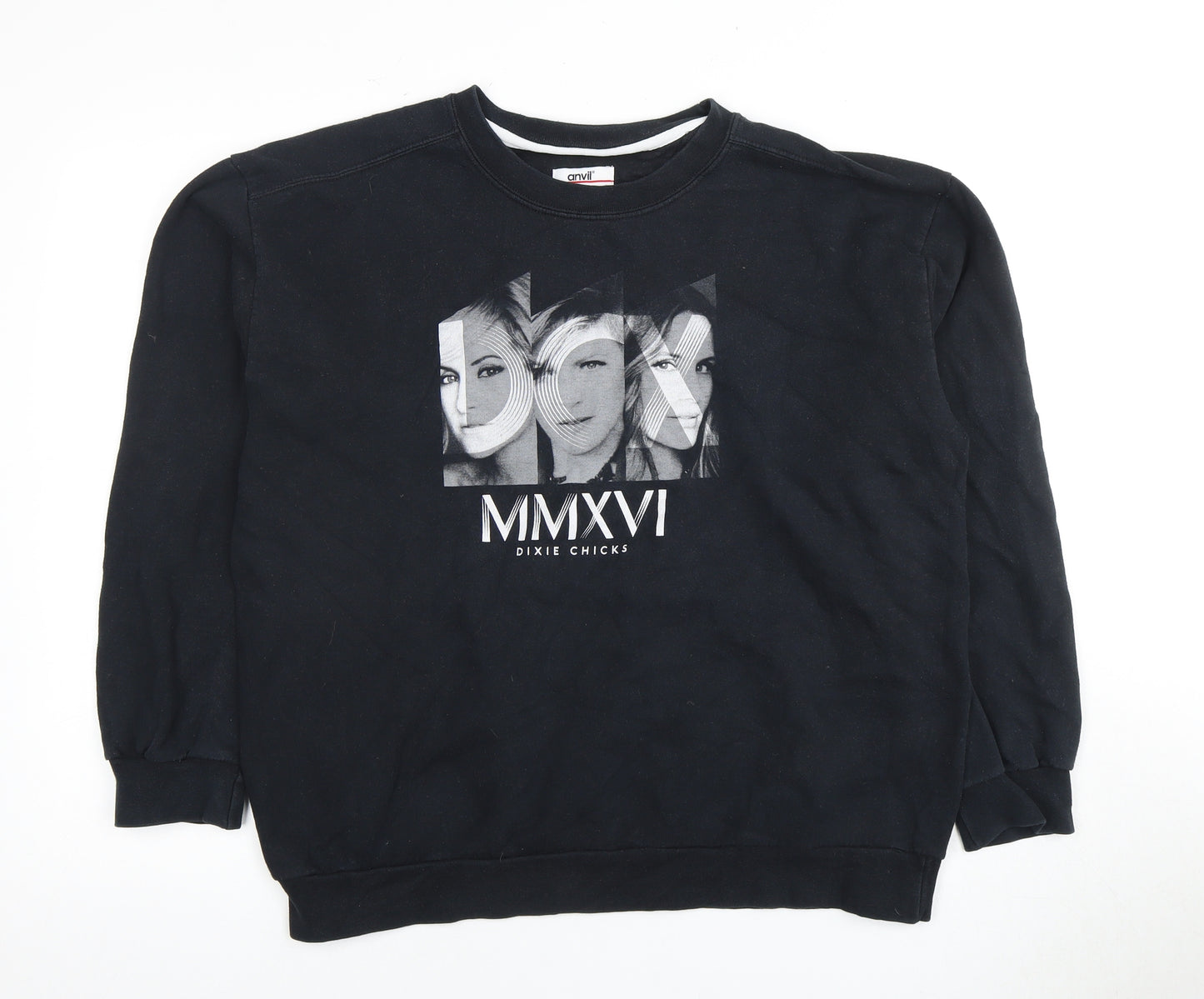 Anvil Men's Black Graphic Sweatshirt, Large