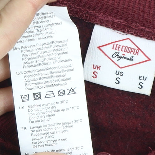 Lee Cooper Men's Red Full Zip Sweatshirt S