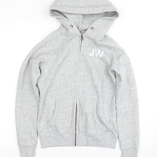 Jack Wills Women’s Grey Full Zip Hoodie, Size 6