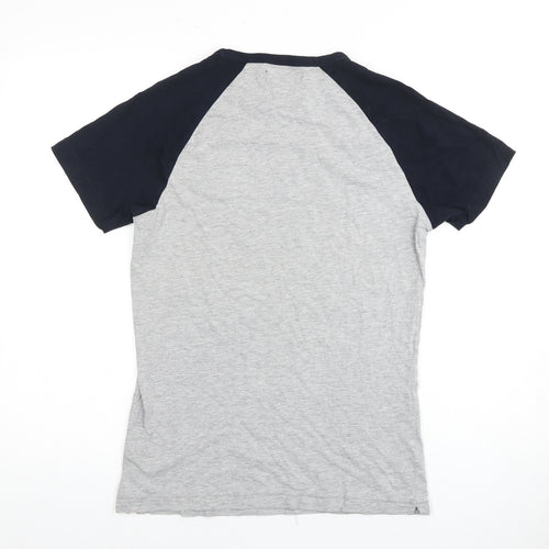 French Connection Men's Grey Colourblock T-Shirt S