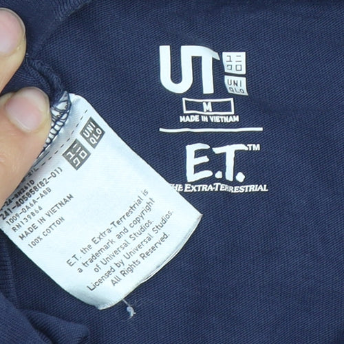 Uniqlo Blue E.T. Graphic T-Shirt Unisex Size M