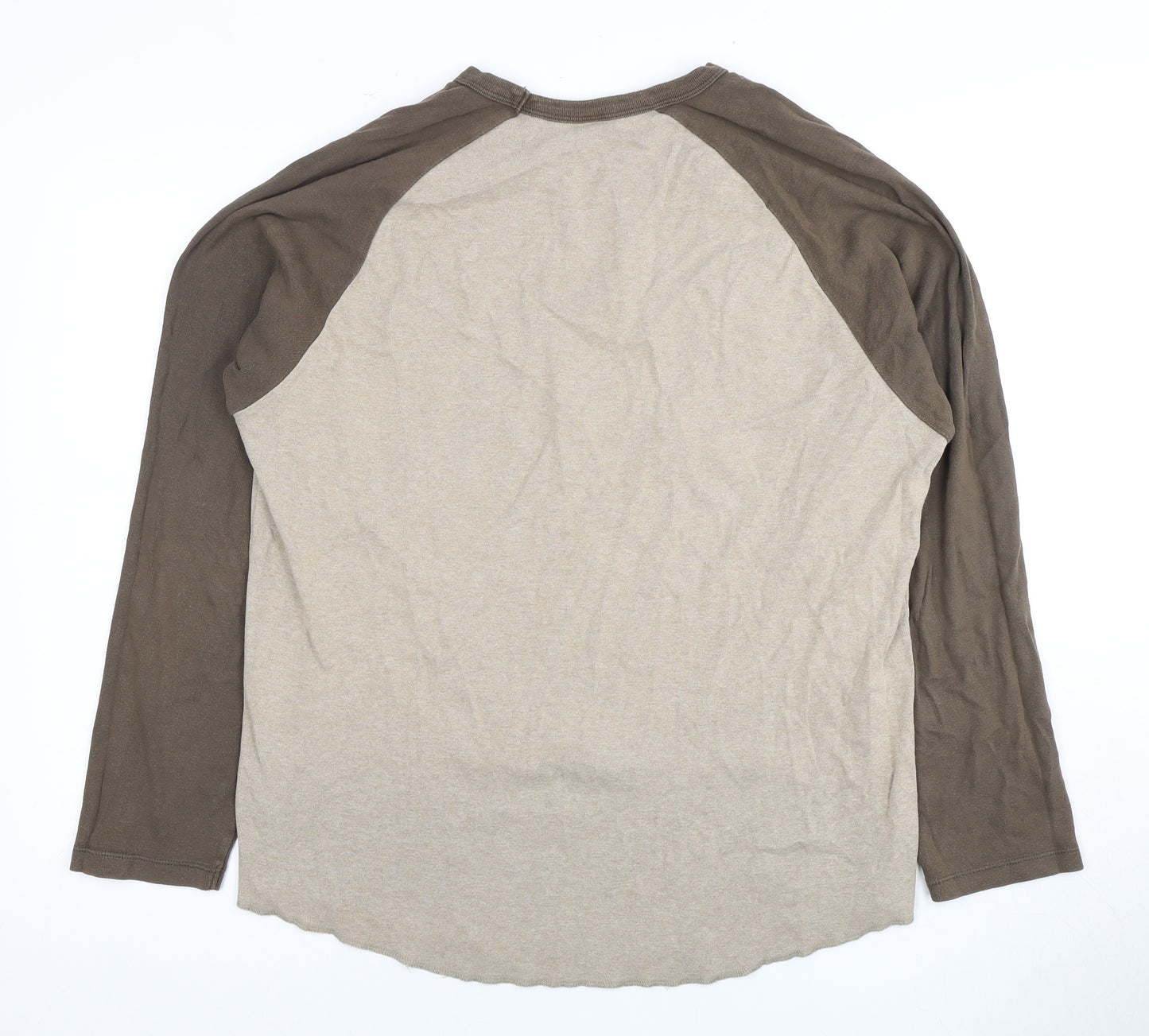 GAP Men's Beige XL Long Sleeve Cotton T-Shirt