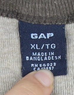 GAP Men's Beige XL Long Sleeve Cotton T-Shirt
