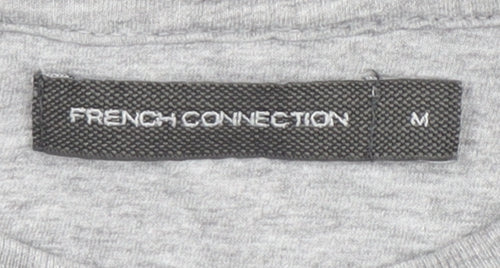 French Connection Men's Grey Striped T-Shirt, M