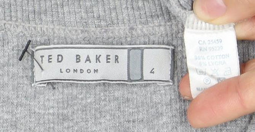 Ted Baker Men's Grey V-Neck T-Shirt, Size M