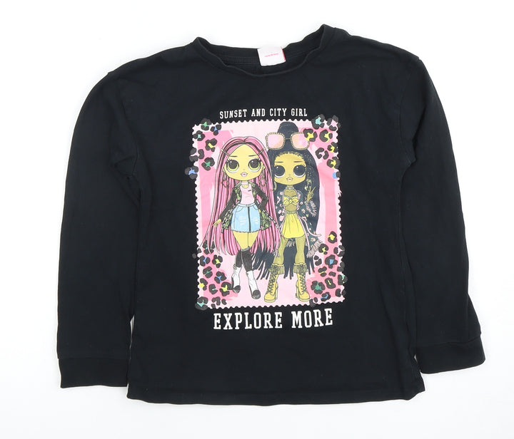 Marks and Spencer Girls Black LOL Surprise T-Shirt 9-10 Years
