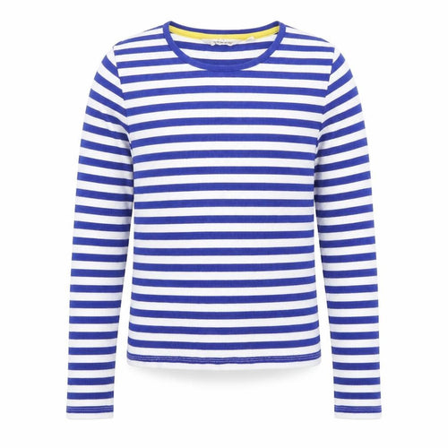 Mini Boden Girls Blue Striped Long Sleeve T-Shirt
