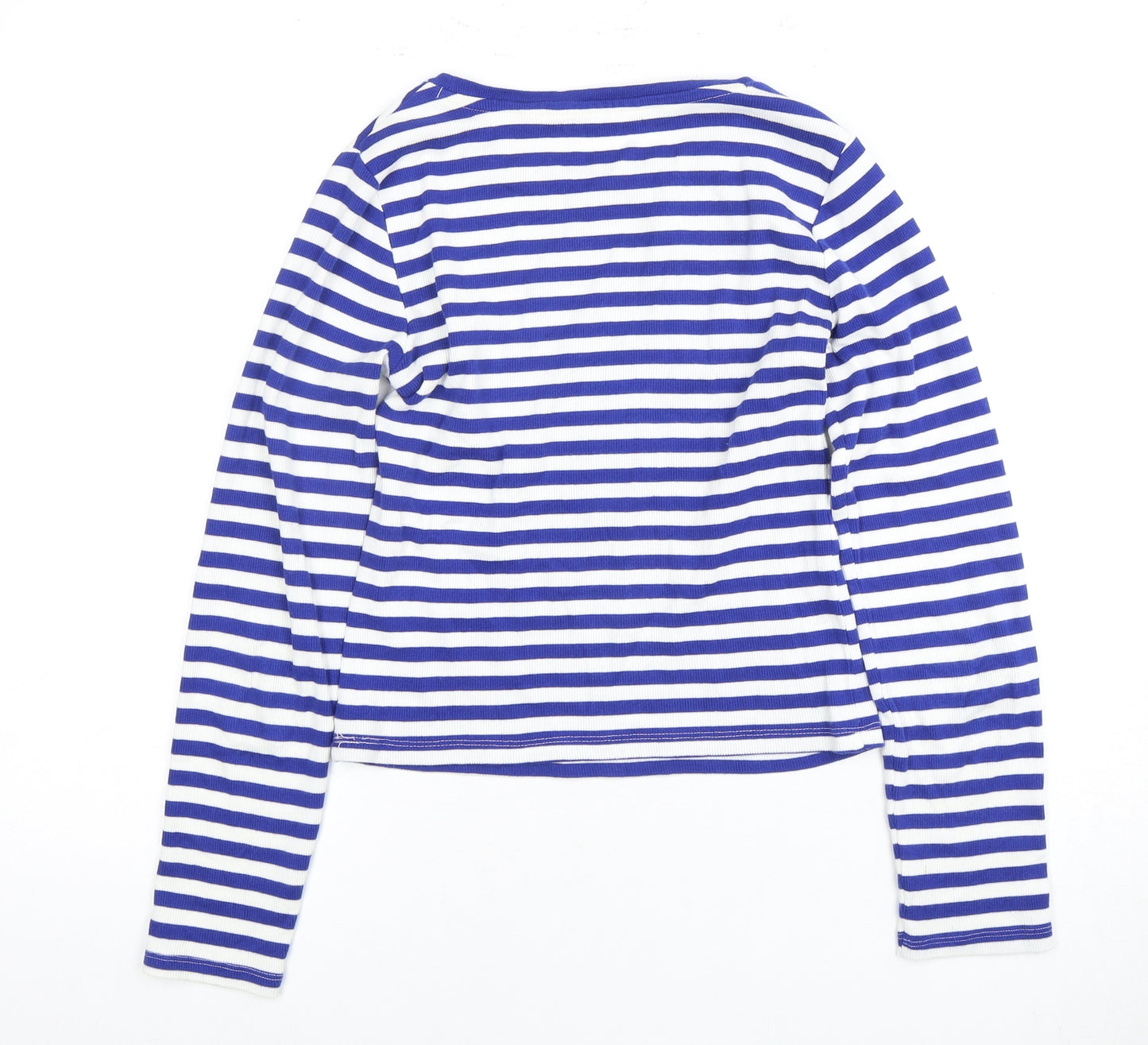 Mini Boden Girls Blue Striped Long Sleeve T-Shirt