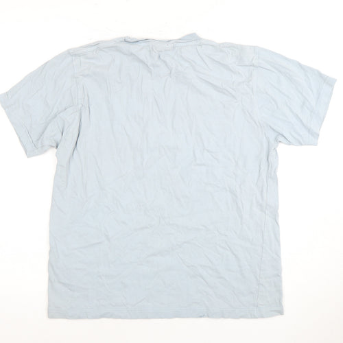 Kangol Men's Blue Crew Neck T-Shirt, Size S