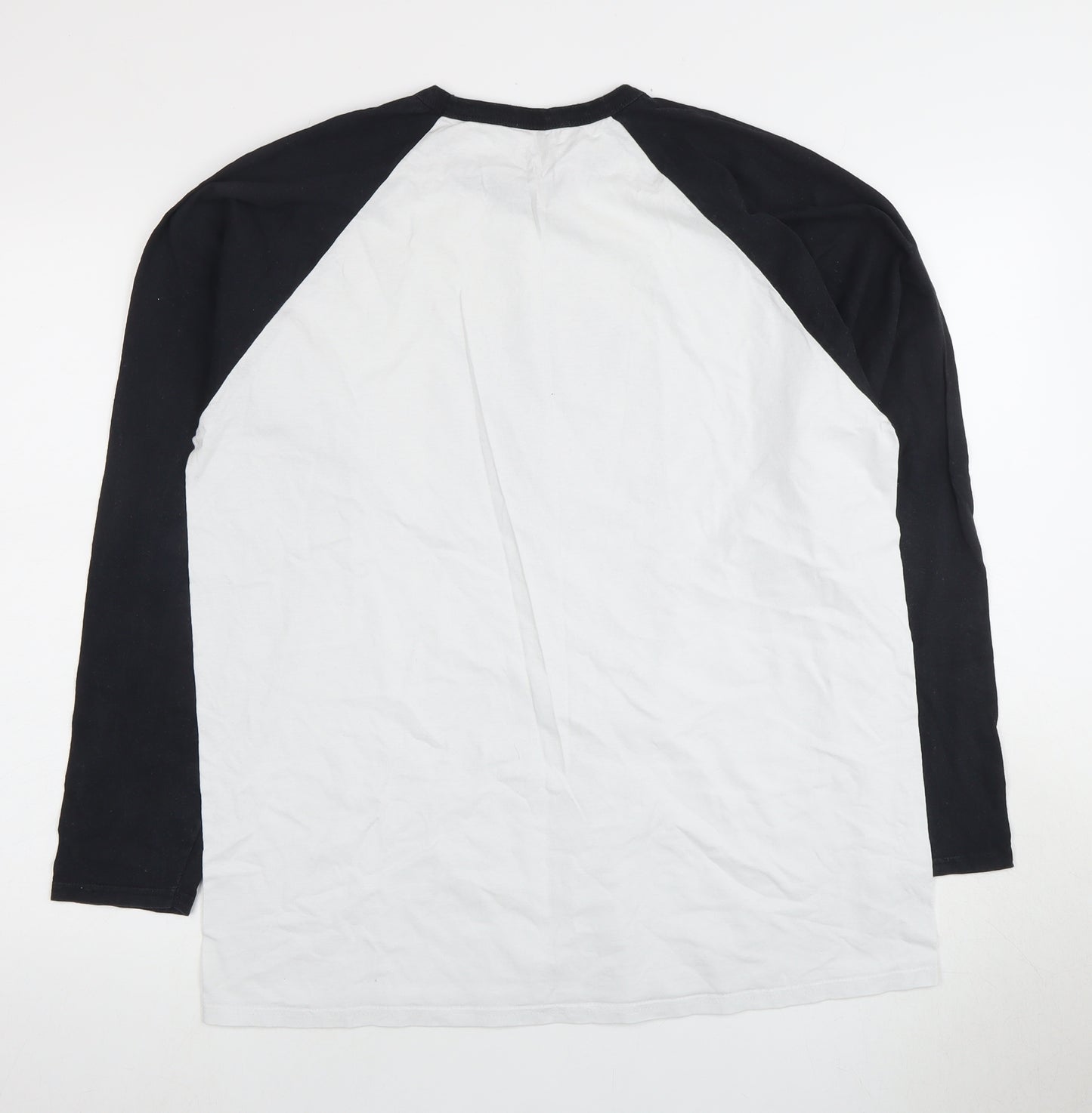 Fruit of the Loom Men's XL Black/White Graphic T-Shirt