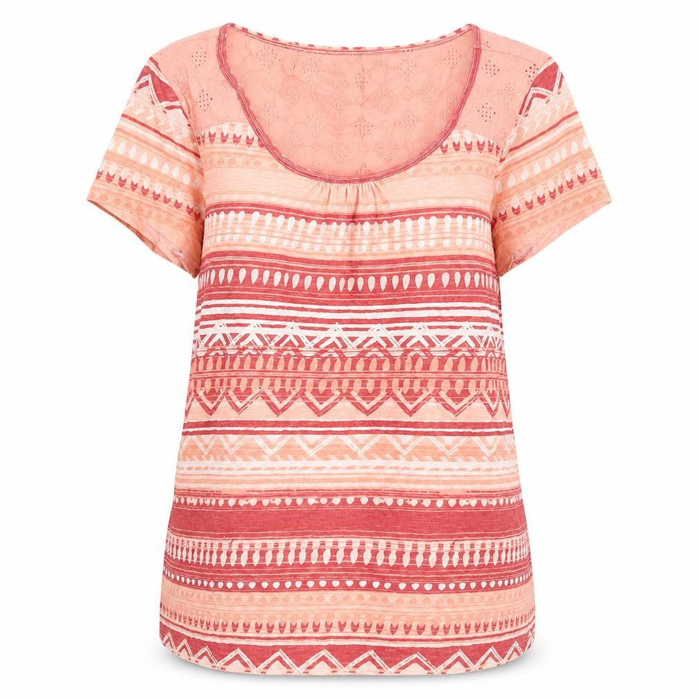 Mountain Warehouse Women's Pink Tribal T-Shirt, Size 10