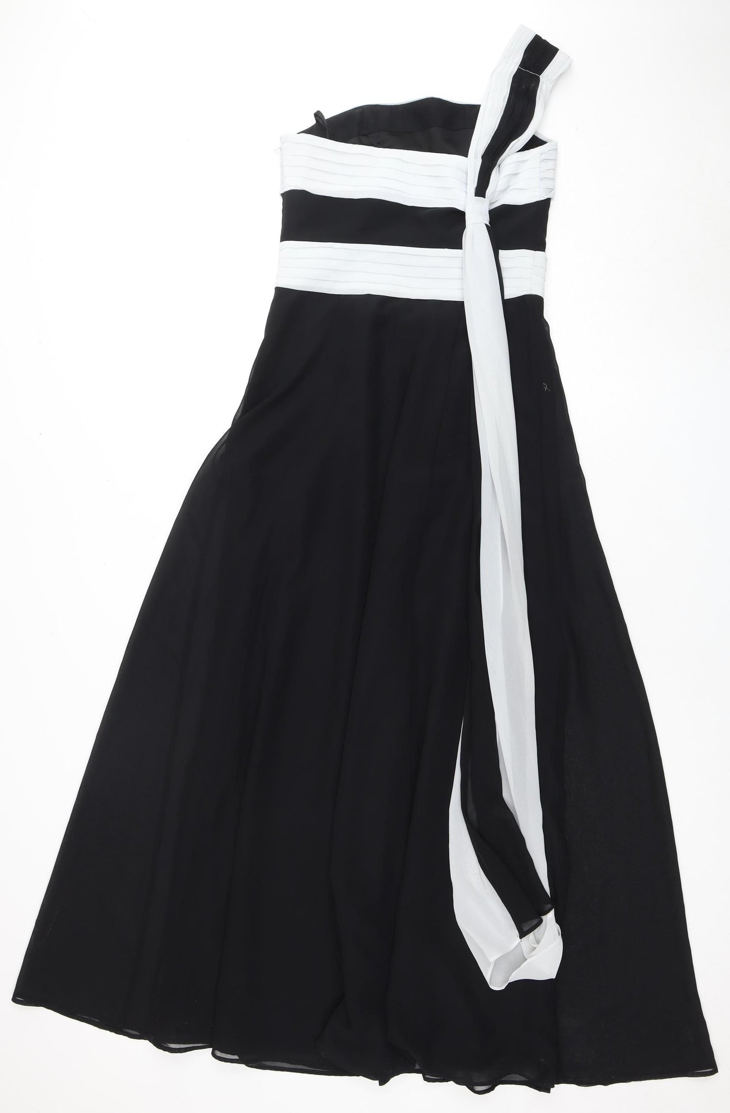 Debut Women's Long Black Chiffon Dress, Size 8