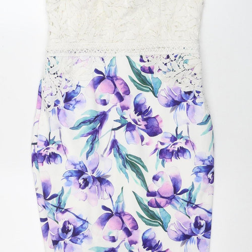 Vibrant Floral Scuba Dress, Women, Size 12, Multicoloured
