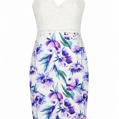 Vibrant Floral Scuba Dress, Women, Size 12, Multicoloured