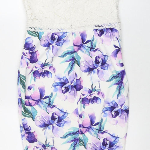 Vibrant Floral Scuba Dress, Women, Size 12, Multicoloured
