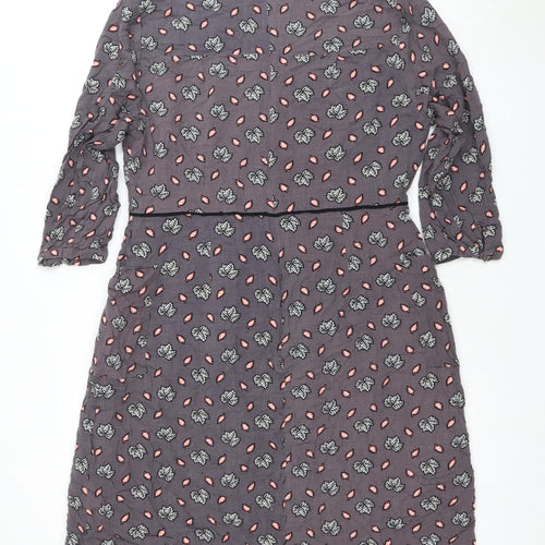 Boden Women's Floral Dress Size 12 Multicoloured Long Sleeve
