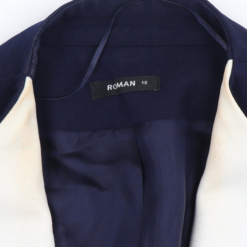 Roman Women's Blue Tuxedo Blazer Size 18