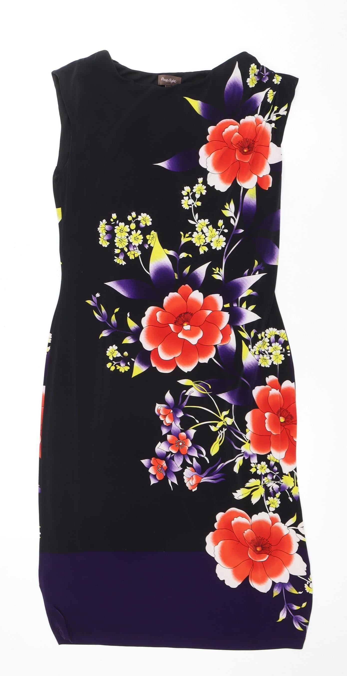 Phase Eight Women's Black Floral Dress Size 12