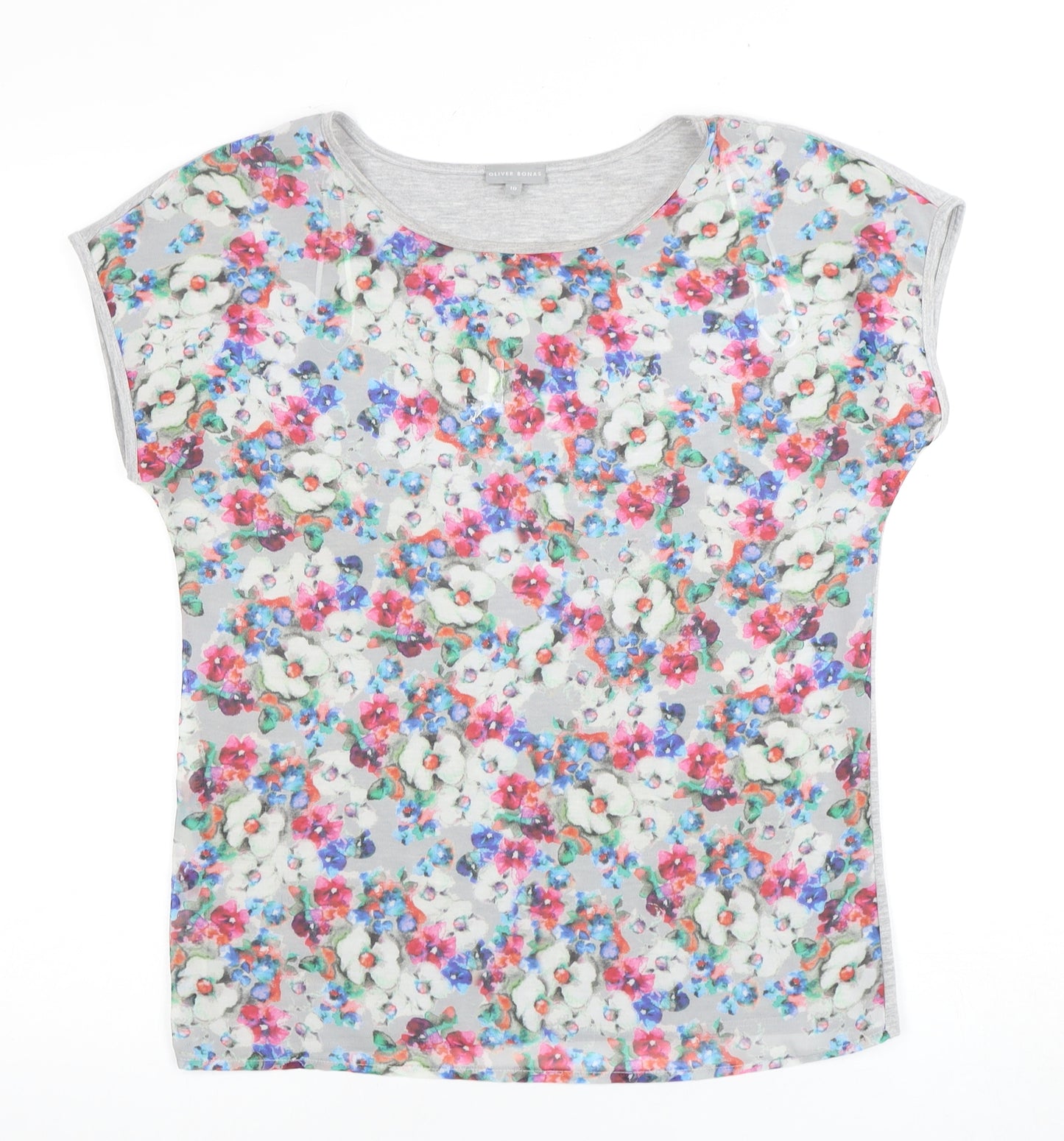 Oliver Bonas Women's Multicoloured Floral T-Shirt