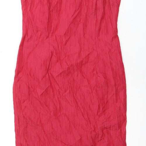 Minuet Red Sheath Dress Size 10 Sleeveless Round Neck