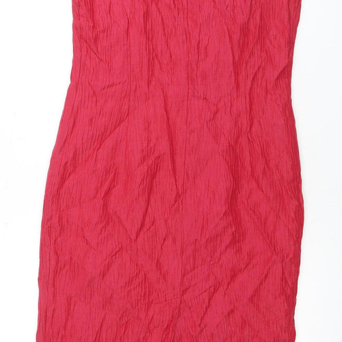 Minuet Red Sheath Dress Size 10 Sleeveless Round Neck
