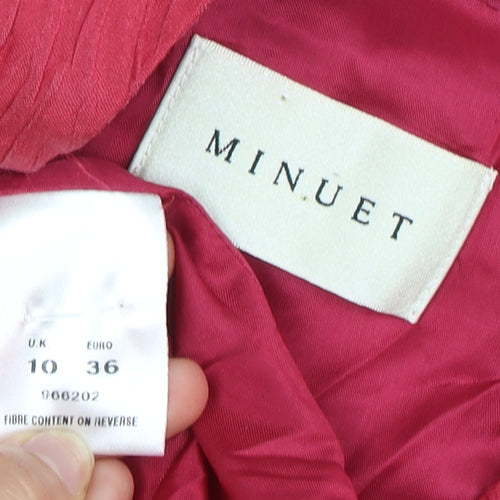 Minuet Red Sheath Dress Size 10 Sleeveless Round Neck