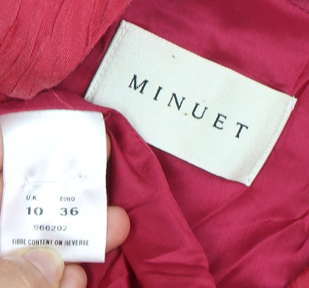Minuet Red Sheath Dress Size 10 Sleeveless Round Neck