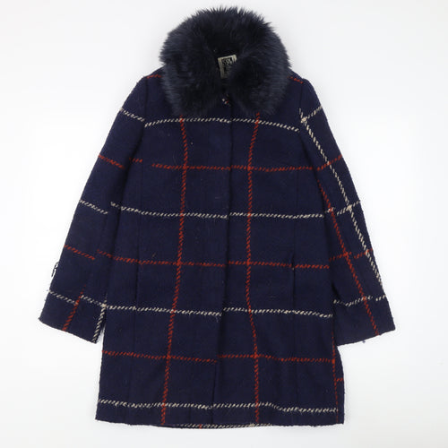 Debenhams Women's Petite Check Overcoat, Size 8