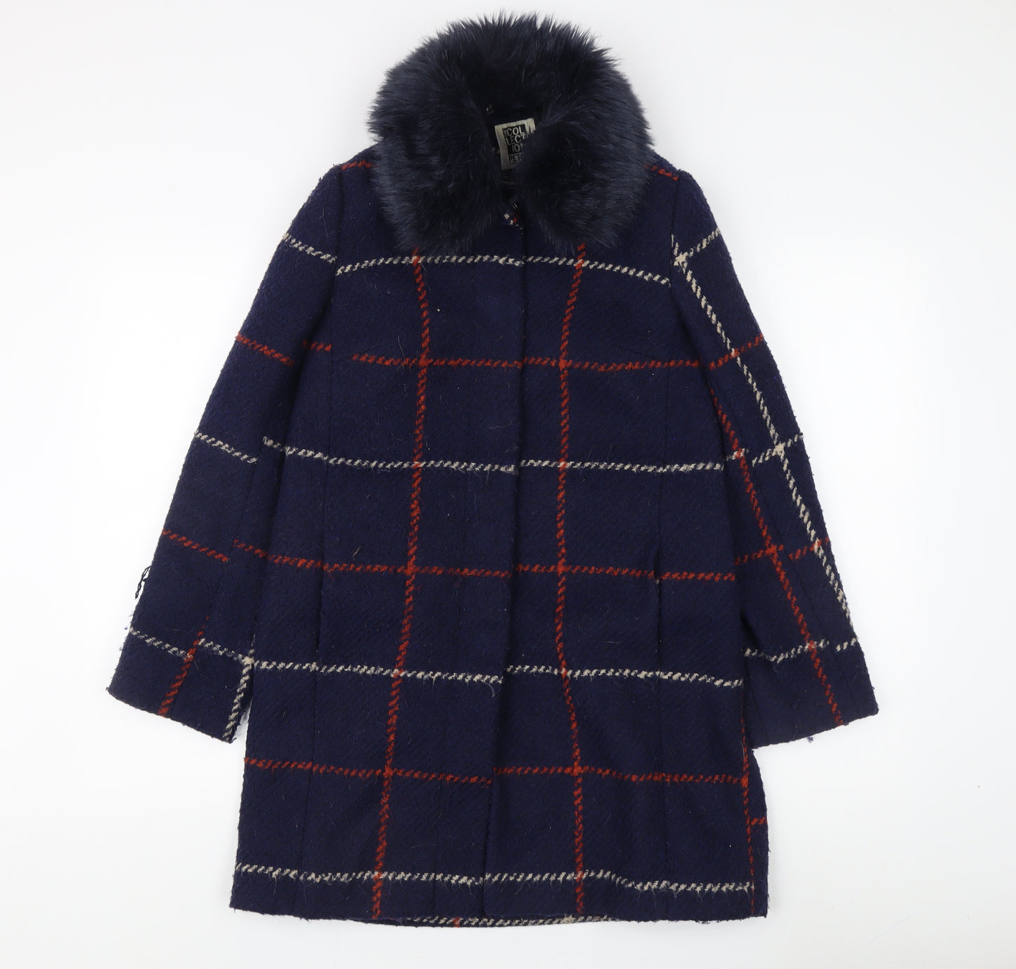 Debenhams Women's Petite Check Overcoat, Size 8