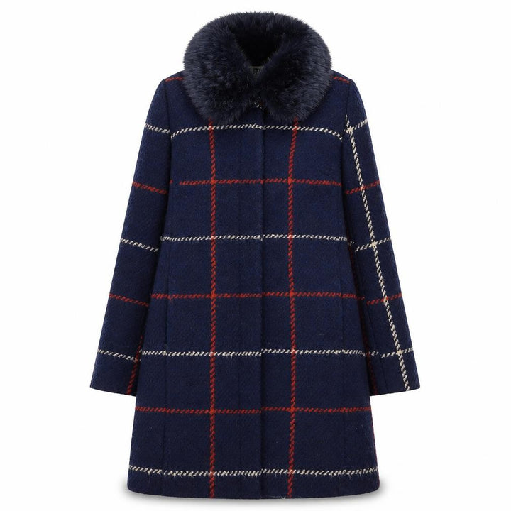 Debenhams Women's Petite Check Overcoat, Size 8