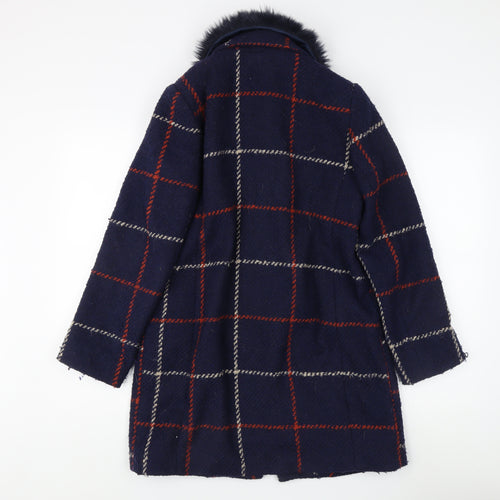 Debenhams Women's Petite Check Overcoat, Size 8